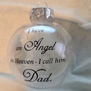 Angel in Heaven Plastic Ornament- Dad Memorial